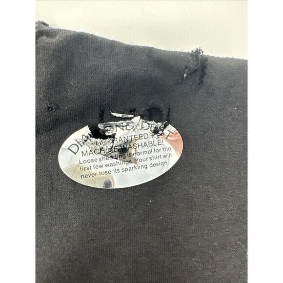 VTG DOLLY PARTON T-SHIRT MADE IN USA DIAMOND DUST VINTAGE MEDIUM Damage Read - Picture 10 of 16